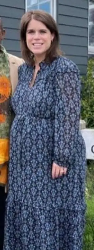 Princess Eugenie opted for Cefinn's 'Isla' dress while pregnant in May 2023