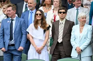 Image may contain Mark Woodforde Graeme Souness James Righton Debbie Rowe Accessories Formal Wear Tie and Glasses