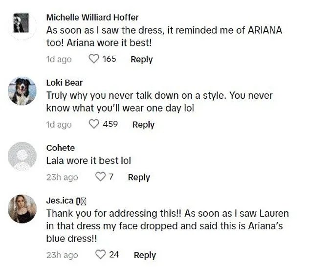 Others in the comment section said this served as a reminder on why you should 'never talk down on a style' because 'you never know what you'll wear one day'