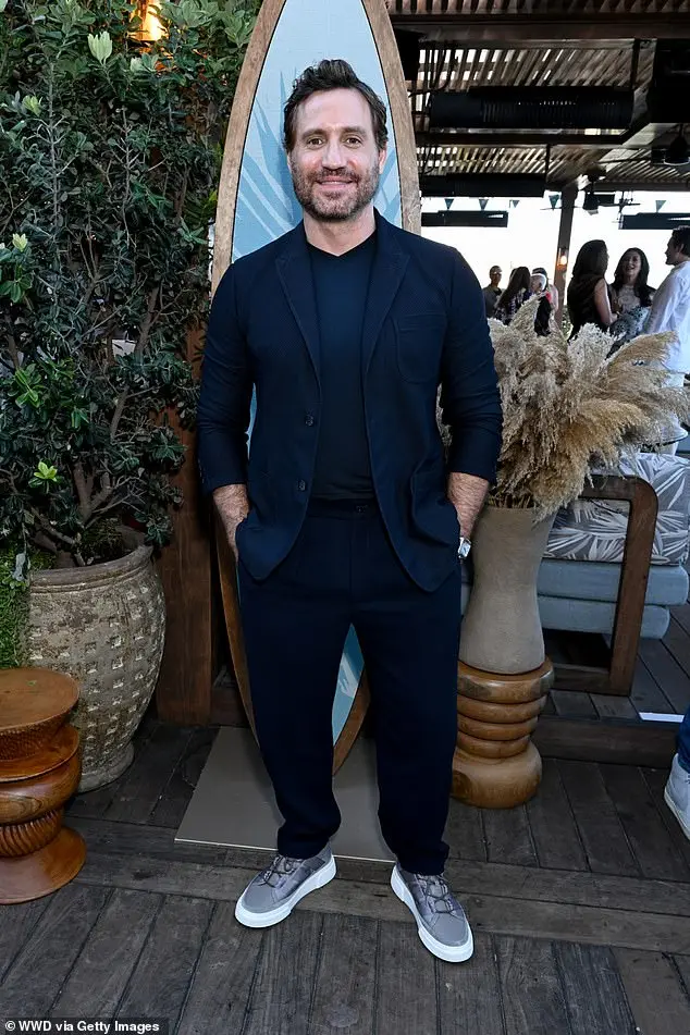 Edgar Ramirez, 47, kept it casual cool in a navy ensemble