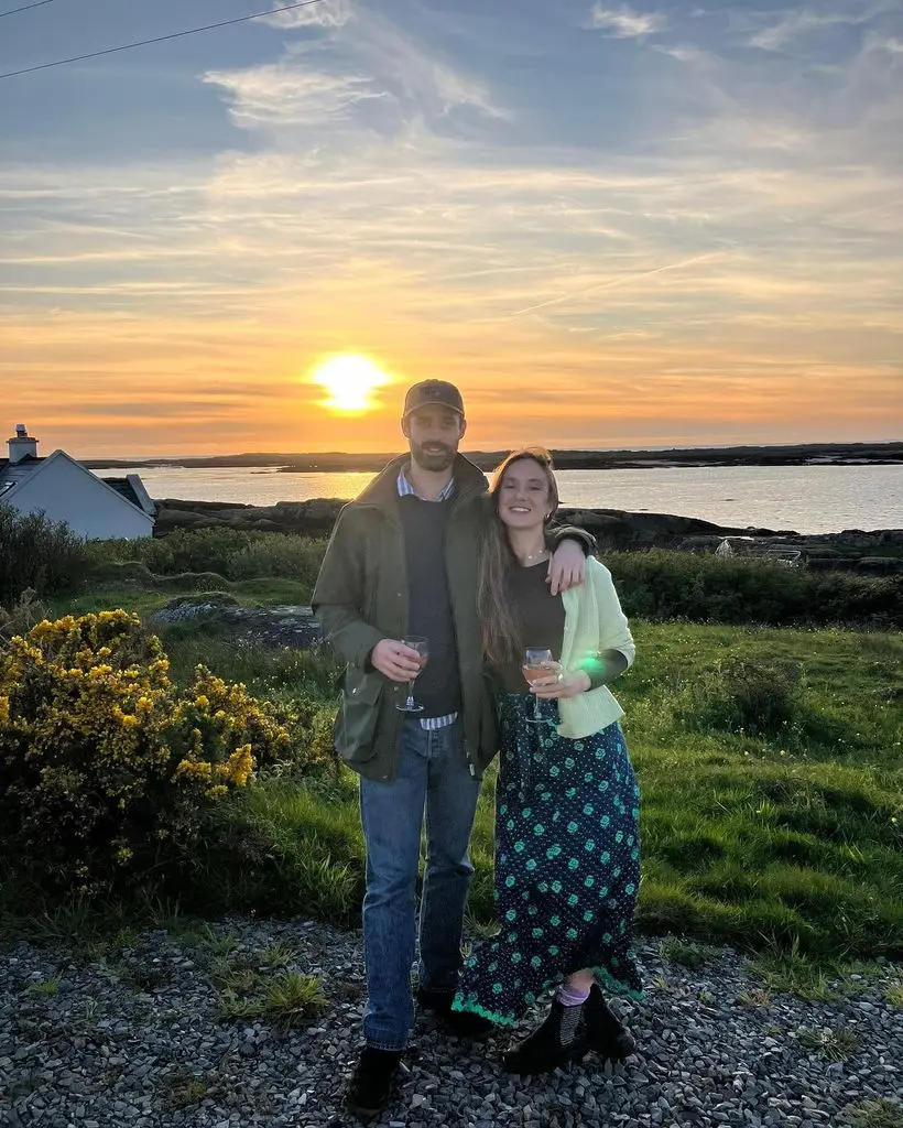 Lady Marina Windsor posing in Connemara, Ireland with boyfriend Nico Macauley