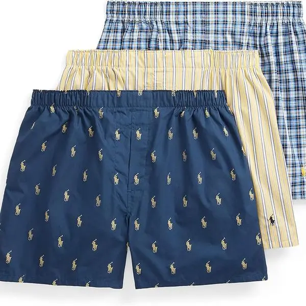 Polo Ralph Lauren Classic Fit Woven Boxers (3-Pack)