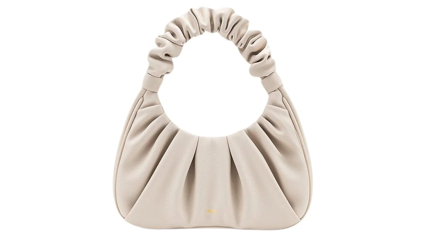 A ruched handbag