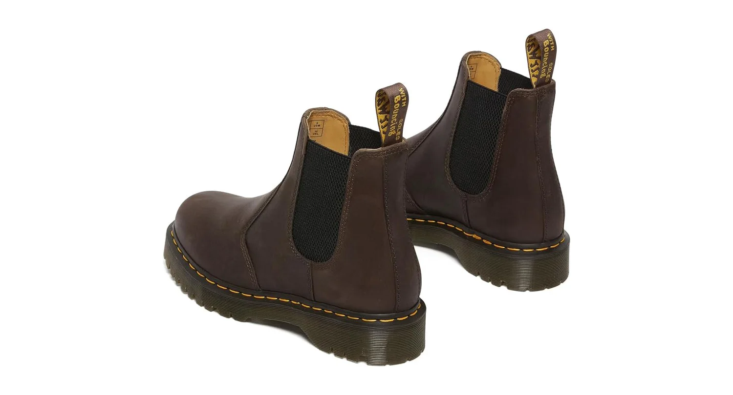 A pair of Dr. Martens Chelsea boots