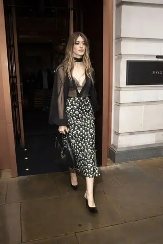 daisy edgar jones wearing a sheer gucci top to promote twisters