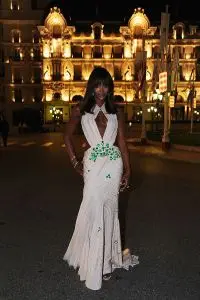 MONACO - JULY 02: Model Naomi Campbell wearing a Givenchy dress attends a dinner at Opera terraces after the religious wedding ceremony of Prince Albert II of Monaco and Princess Charlene of Monaco on July 2, 2011 in Monaco. (Photo by Pascal Le Segretain/Getty Images)