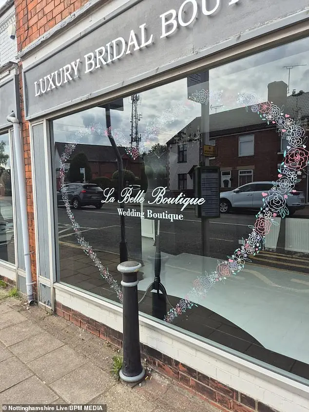 La Belle Boutique, on Huthwaite Road, Sutton-in-Ashfield, which was reportedly emptied out in the early hours of Sunday