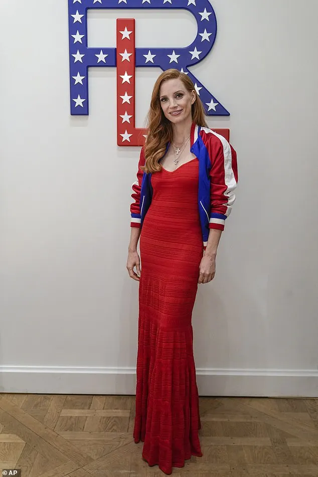 Jessica Chastain was among the stars to attend Saturday night's exclusive Ralph Lauren event, which was held in Paris