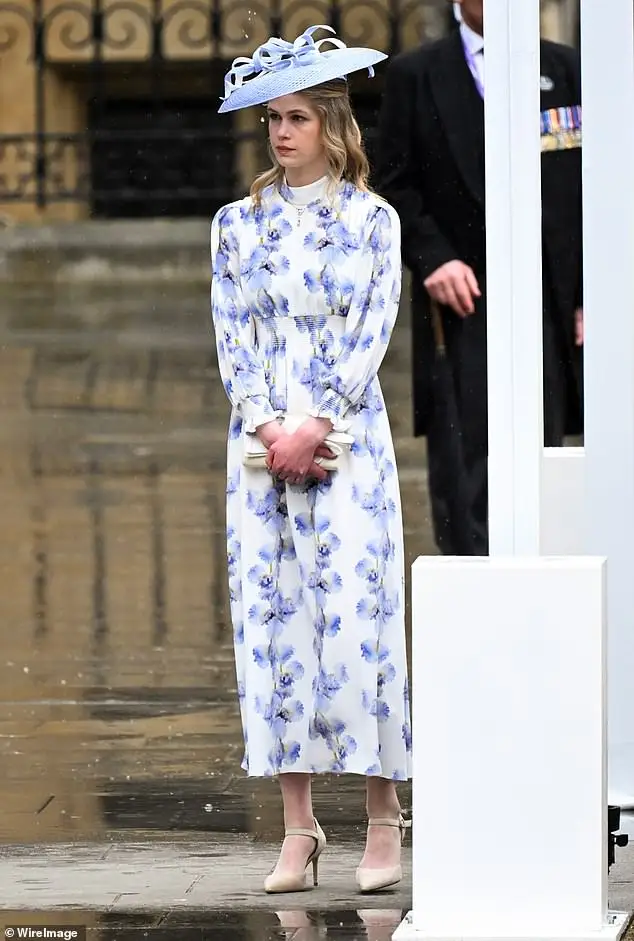 One of Lady Louise's most memorable looks was a Suzannah silk floral dress which she wore not only to the King's Coronation but also to Trooping the Colour this year