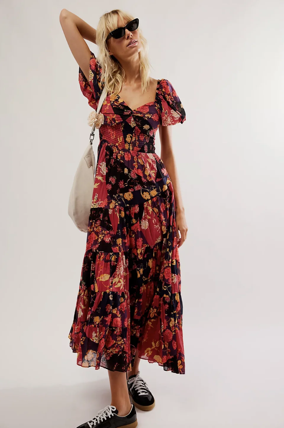 Sundrenched Short-Sleeve Maxi Dress ( Photo via Free People ).