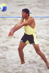 Men's beach volleyball uniforms at the 2000 Sydney Olympics, shorts, tank top, athletes