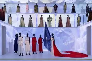 Axelle Saint-Cirel's outfit on display at La Galerie Dior in Paris