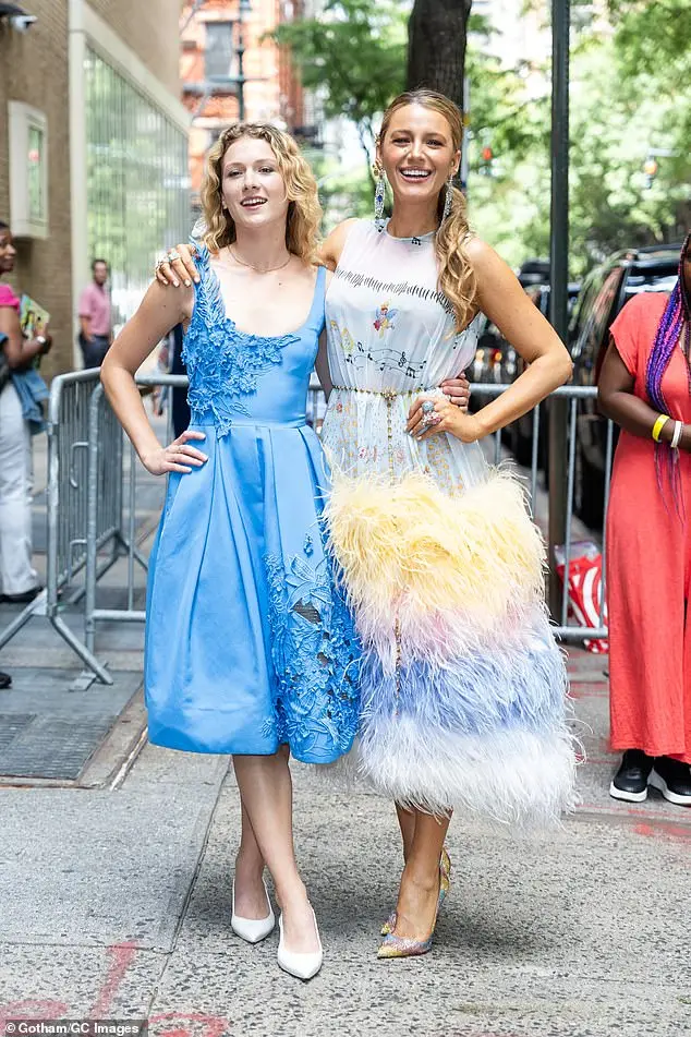 The half-Irish, half-Puerto Rican New Yorker wore a blue embellished A-line dress with white ballet flats