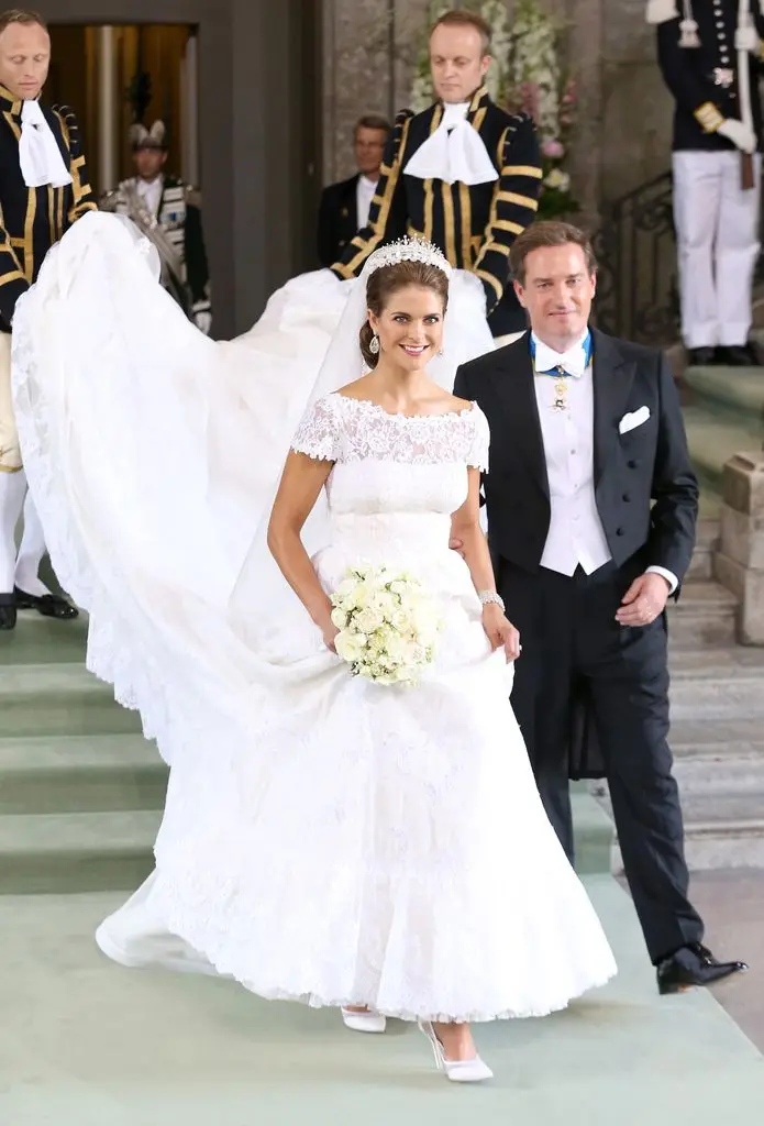 Princess Madeleine of Sweden and Christopher O'Neill on their wedding day, 2013