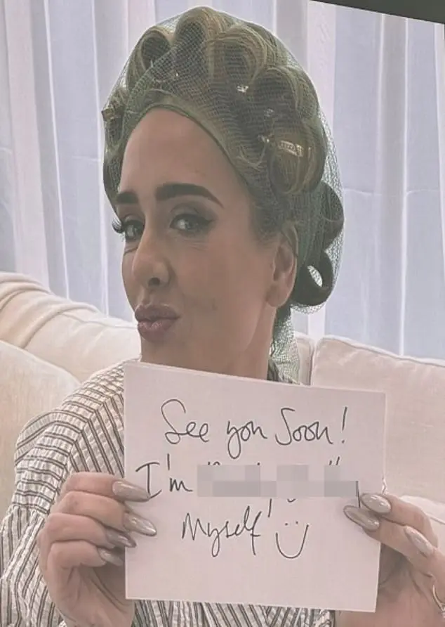 Leading up to the concert Adele posted an image wearing rollers and admitted that she's s***ting herself as fans eagerly queue for star's much anticipated concert to make huge gig in Munich