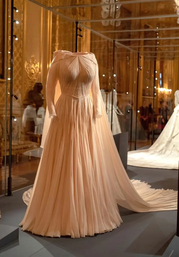 Princess Eugenie's second wedding dress on display