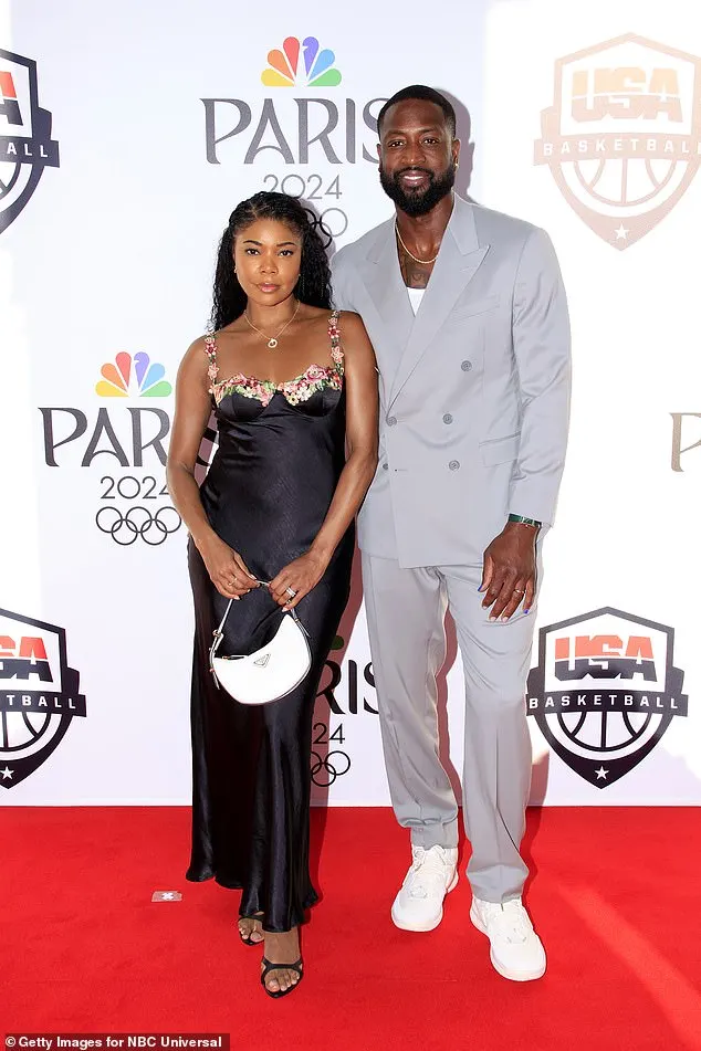 Gabrielle Union, 51, and her husband Dwyane Wade, 42, made a stylish couple while attending the Celebration of Olympic Basketball event in Paris, France on Monday