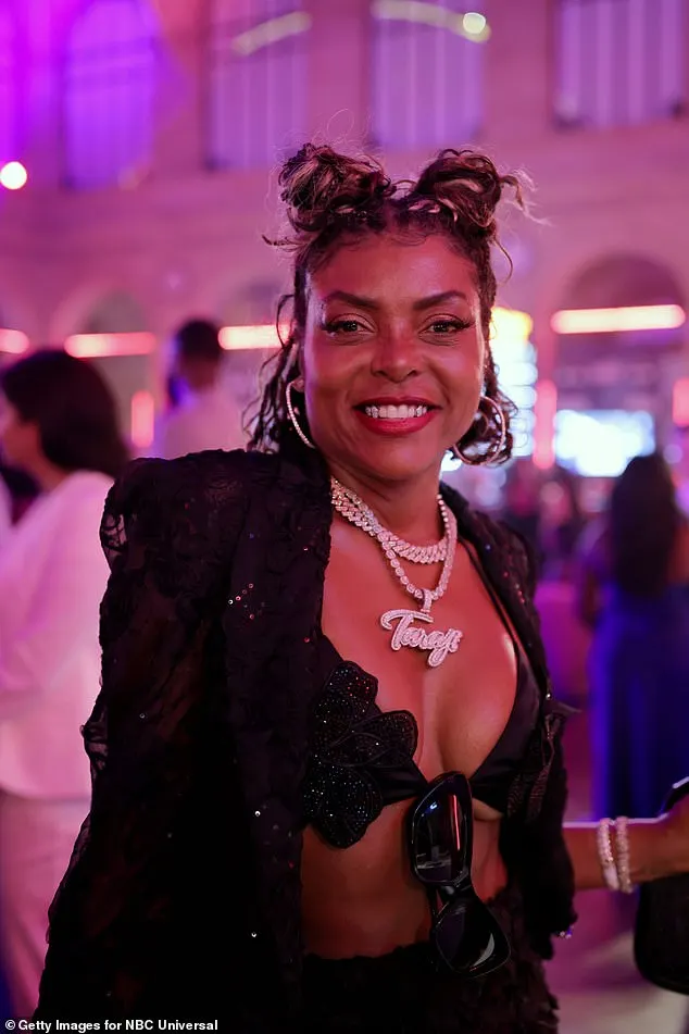 Taraji was seen enjoying the event inside