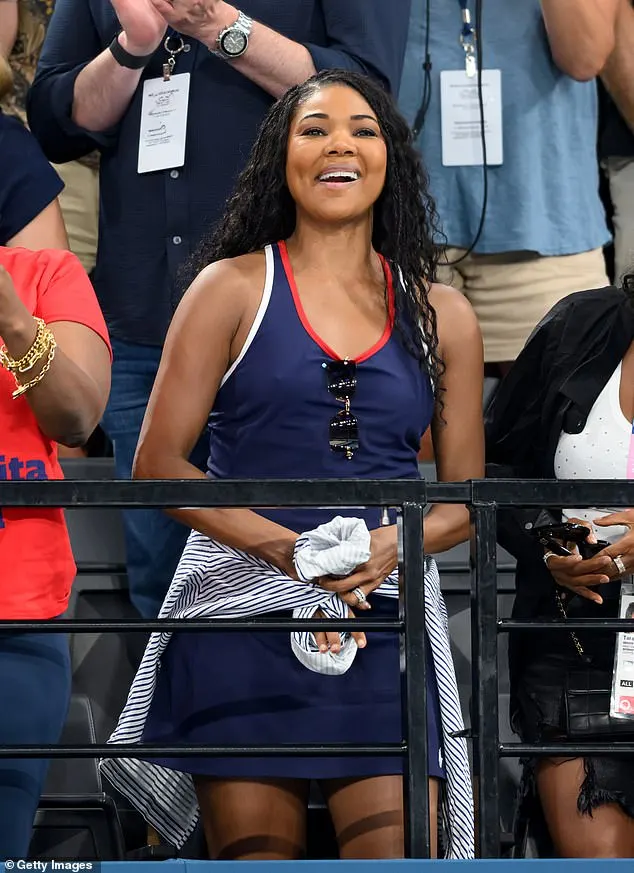 Earlier in the day Gabrielle attended the Artistic Gymnastics Women's Floor Exercise Final at Bercy Arena, on day ten of the Olympic Games