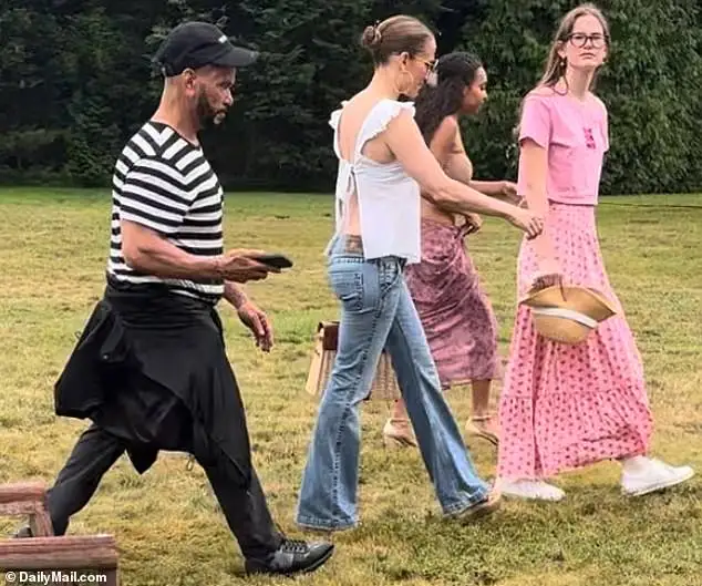 Jlo and Violet were seen at the East Hampton Antiques & Design Show over the 4th of July holiday