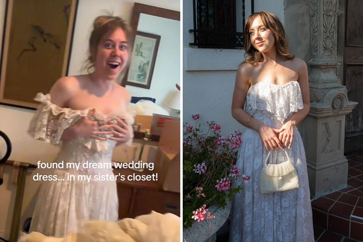 Emma Lev Wears Thrifted Wedding Dress