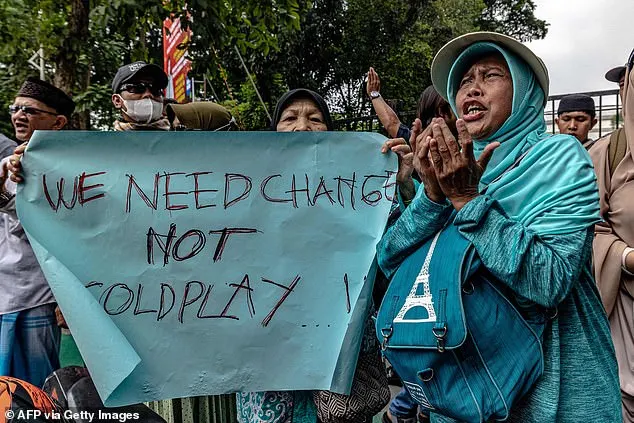 Muslim protestors demand the cancellation of a concert by British band Coldplay over their stance on LGBTQ+ rights