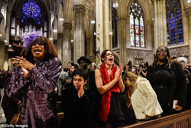 Around 1,000 friends and admirers packed St Patrick's Cathedral for the raucous funeral service on February 15