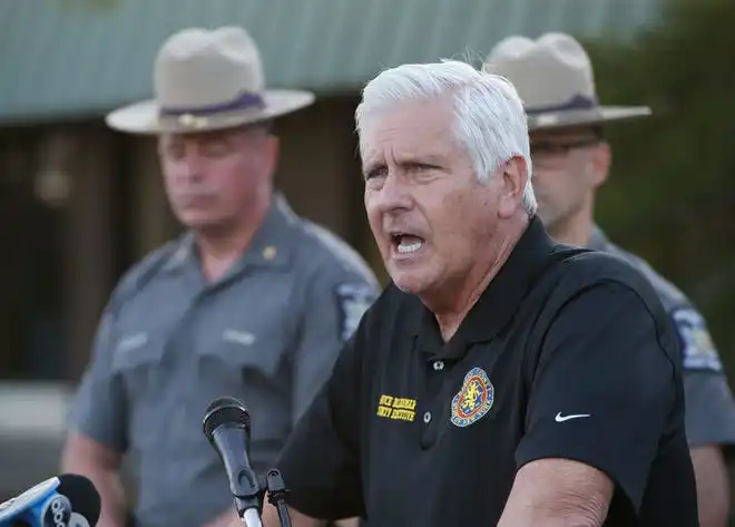 Nassau County Executive Bruce Blakeman speaks during a press conference about a bus crash on Sept. 21, 2023.