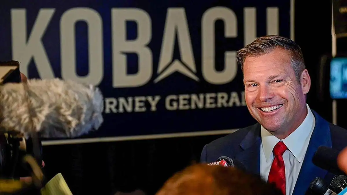 Kobach smiles on election night