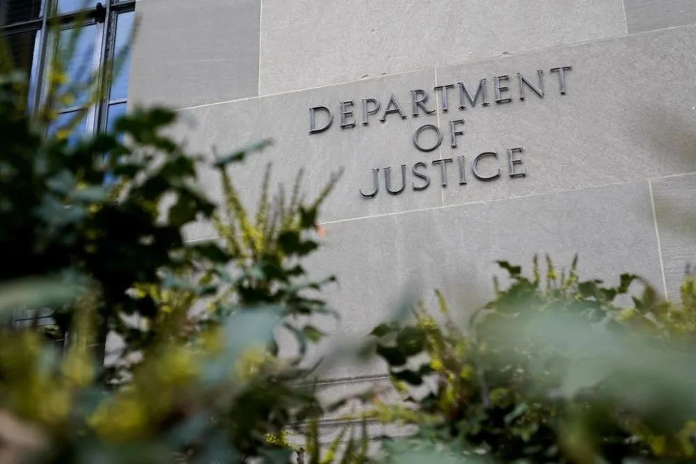 On January 23, 2023, a signal marks the entrance to the Robert F. Kennedy Department of Justice Building in Washington. The Utah Department of Corrections was under fire on March 12, 2024, for discriminating against a transsexual prisoner who the U.S. Department of Justice claimed was driven to hurt herself after receiving numerous requests for testosterone therapy in contravention of the Americans with Disabilities Act. ( Photo: Patrick Semansky, File )