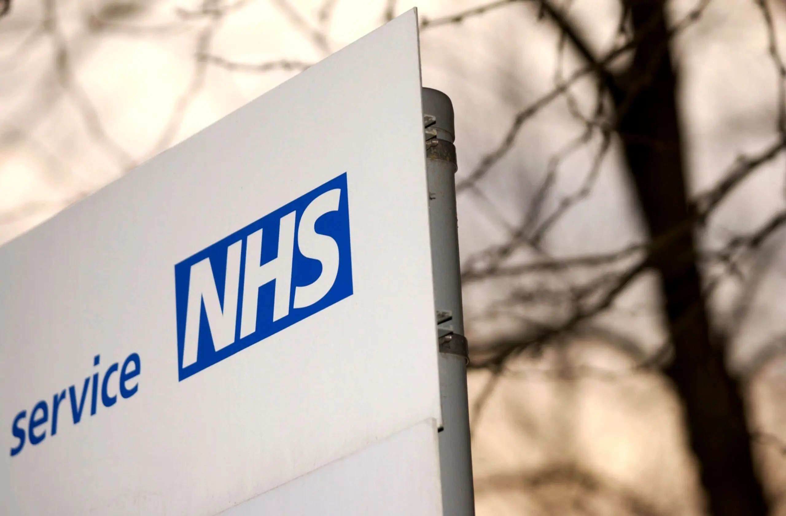 PHOTO: A National Health Service ( NHS) sign is shown February 19, 2003 in London, England.