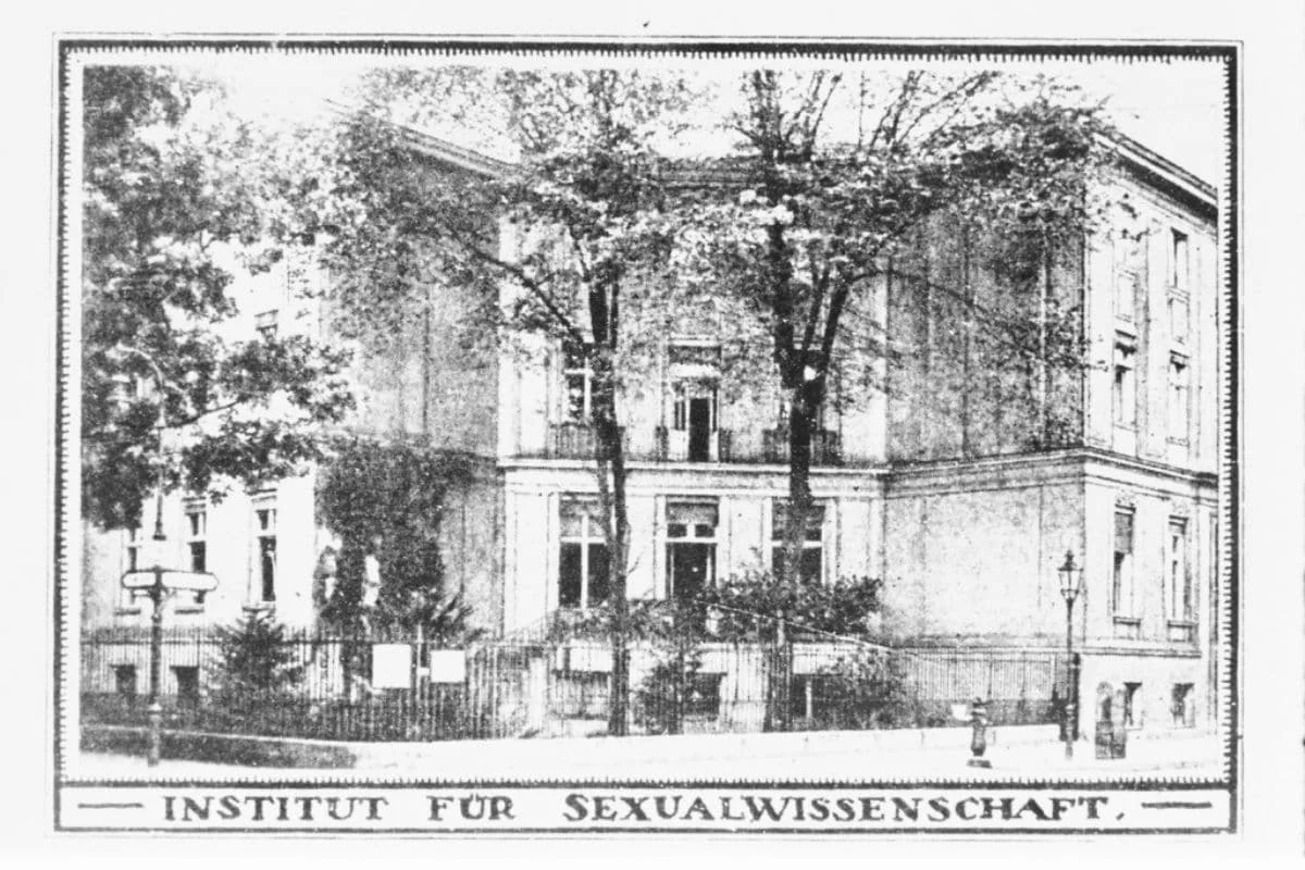 An illustration of the Institute for Sexual Science before the Nazis destroyed it.