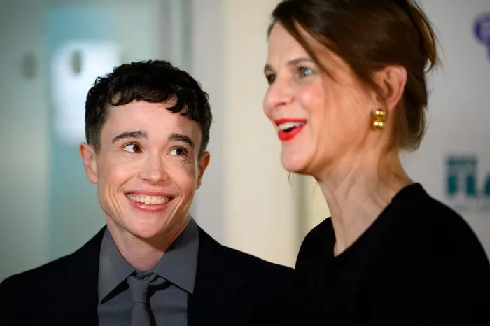 Elliot Page and Hillary Baack at the premiere of Close To You