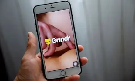 Grindr app on a mobile phone