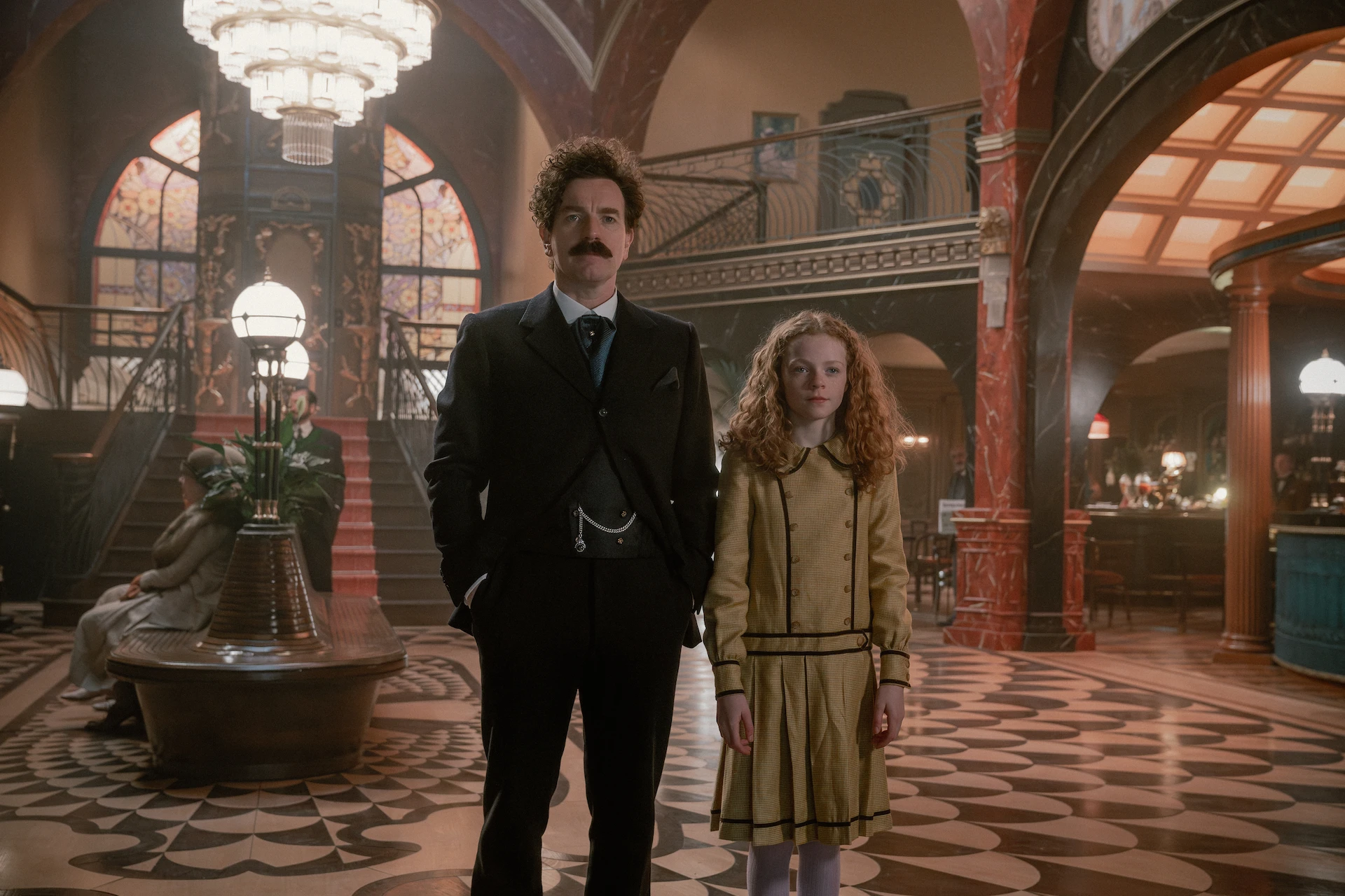 L-R Ewan McGregor as Count Rostov and Alexa Goodall as Nina in A Gentleman in Moscow episode 1, streaming on Paramount+ 2024. Photo Credit: Ben Blackall/Paramount+ With Showtime