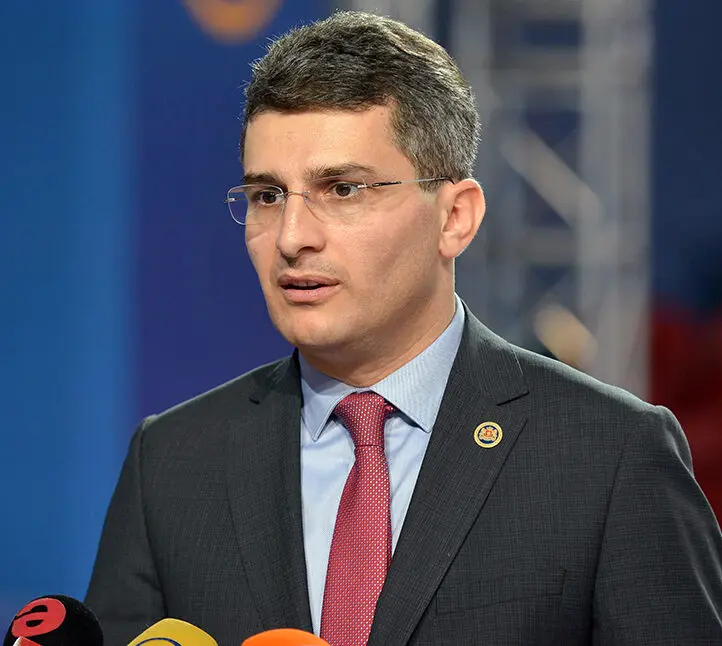 Mamuka Mdinaradze, leader of the parliamentary caucus of the Georgian Dream party and backer of anti-LGBTQ legislation. (Photo courtesy of Interpress News)