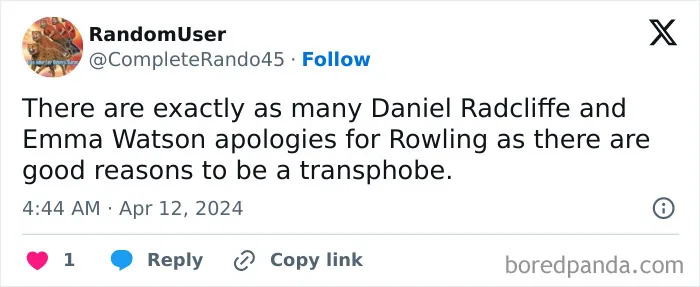 J.K. Rowling Is Under Fire After She Scorns Daniel Radcliffe And Emma Watson Over Trans Support