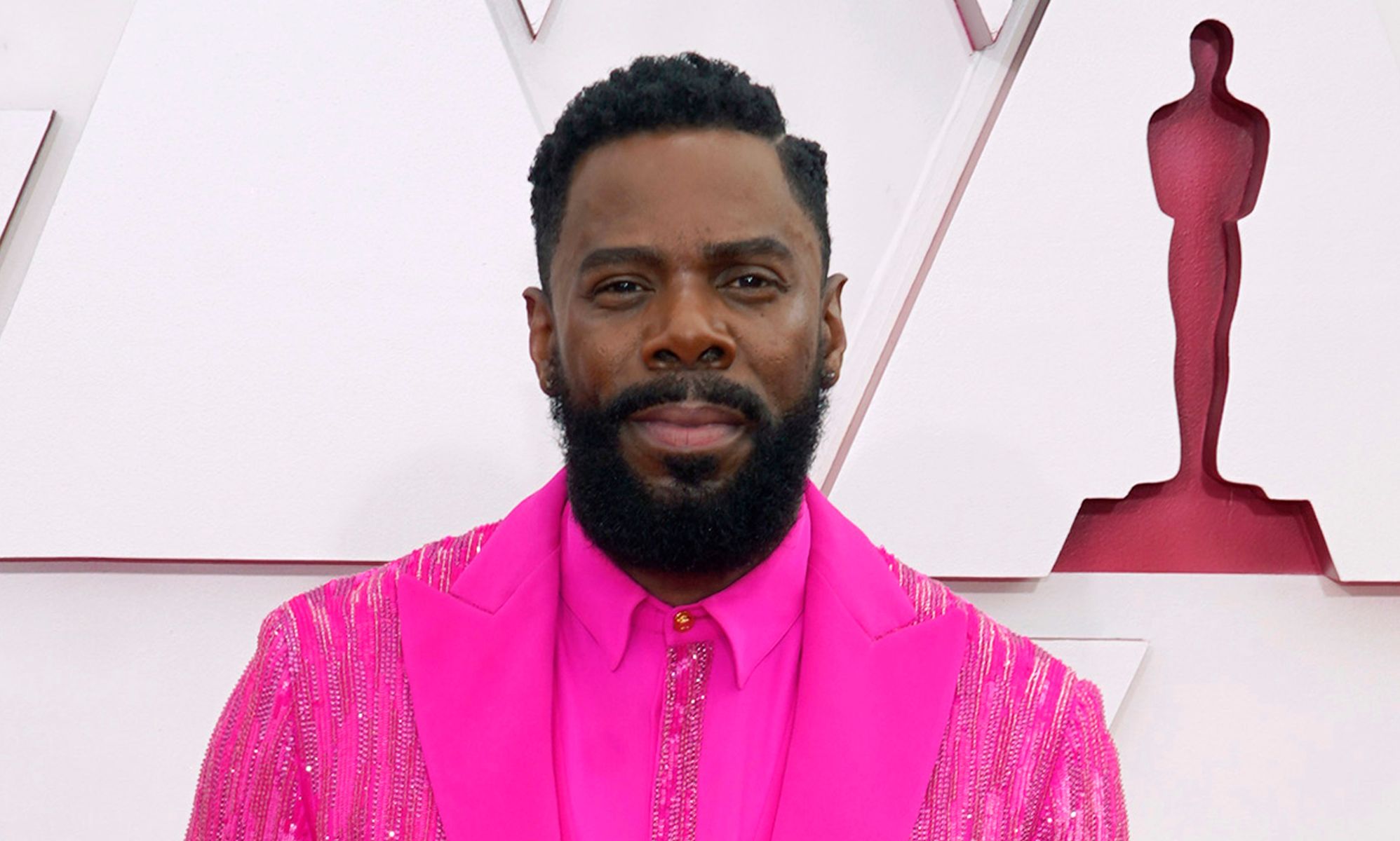 Colman Domingo in a pink suit.