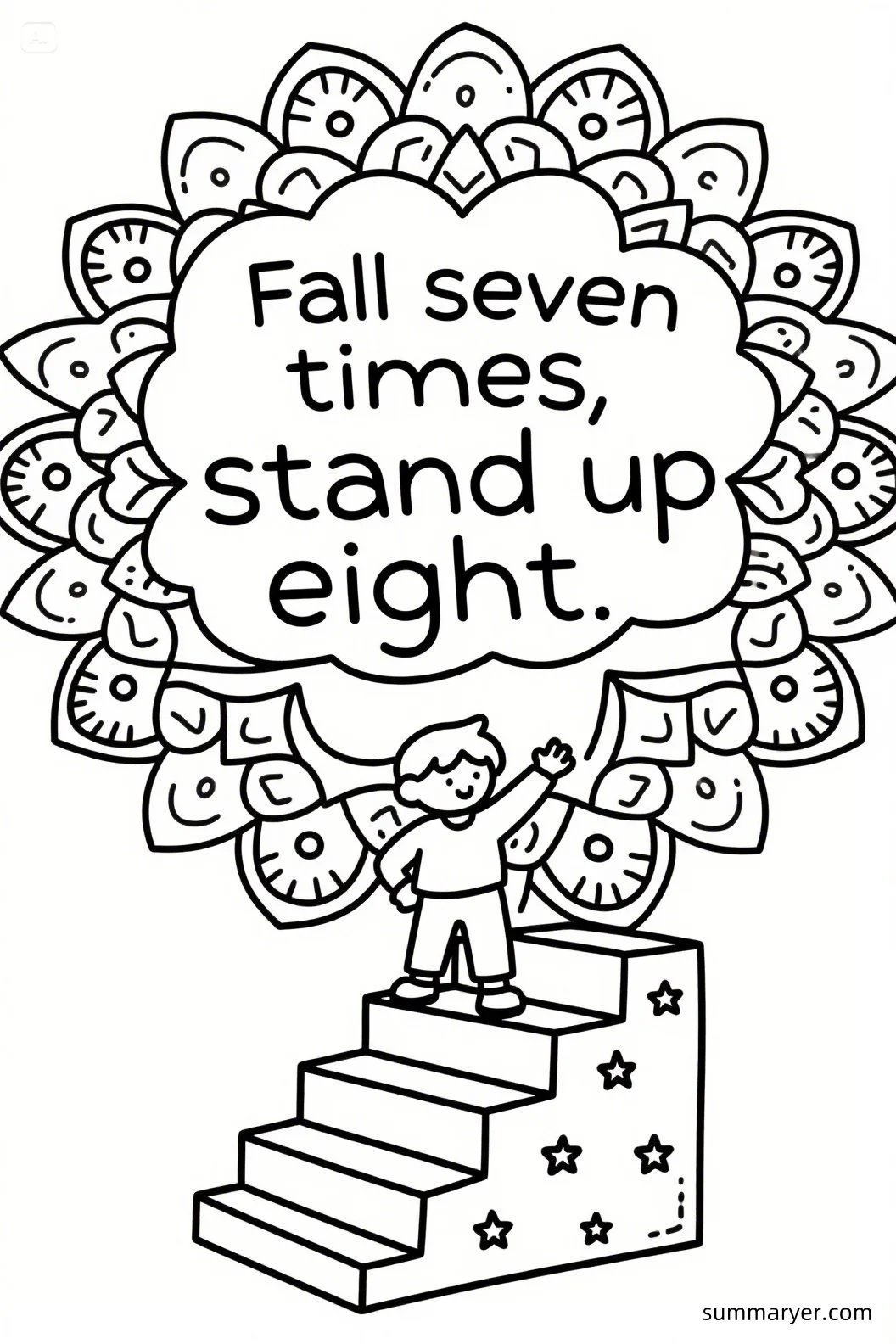 Color Your Way to Positivity: Best Inspirational Quote Coloring Sheets 5
