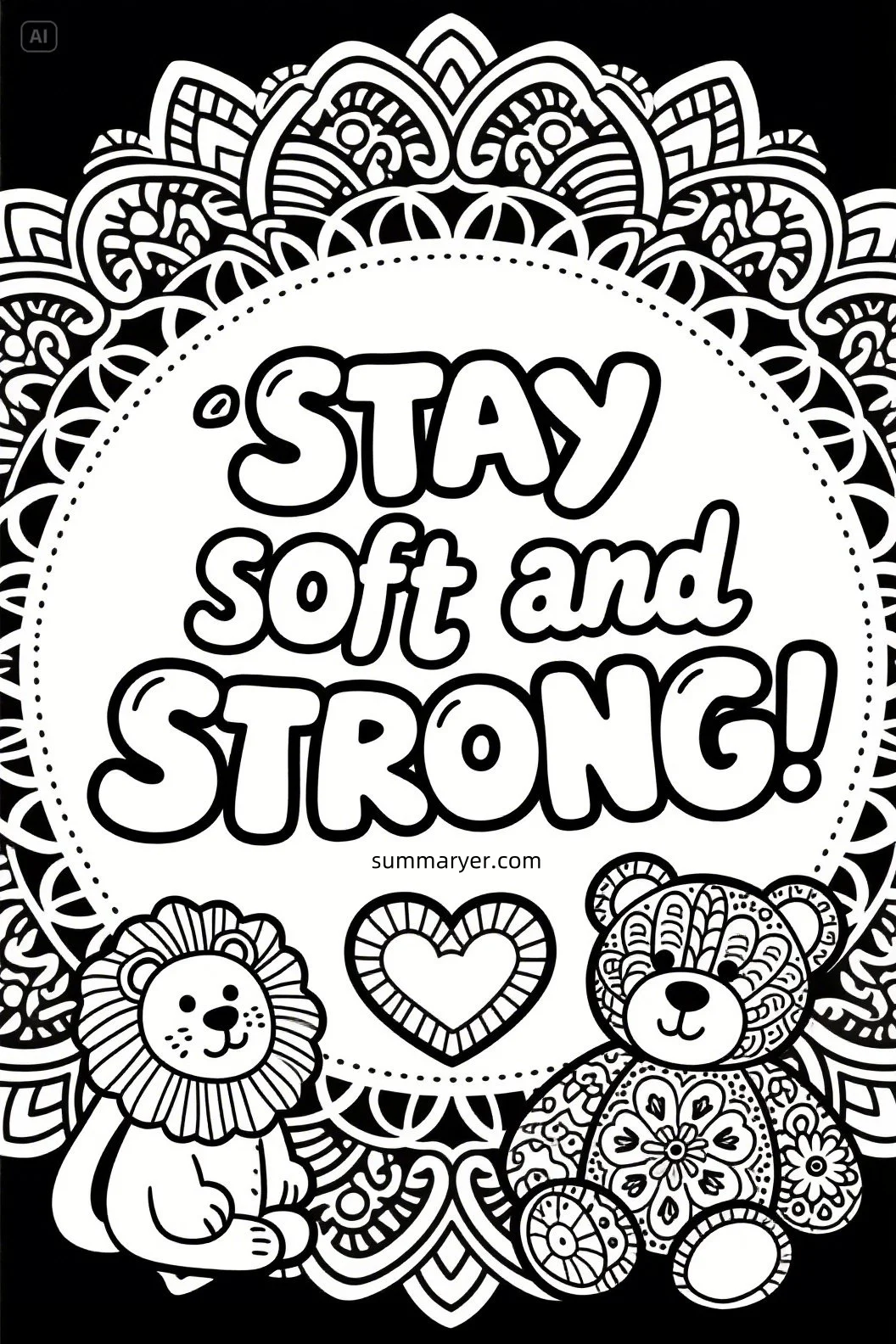 Color Your Way to Positivity: Best Inspirational Quote Coloring Sheets 6