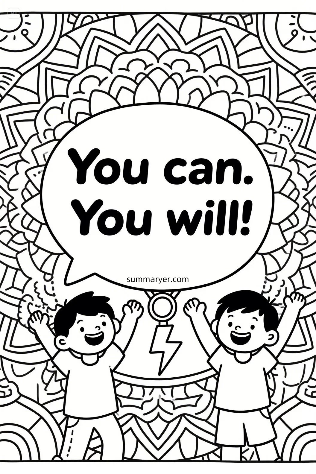 Color Your Way to Positivity: Best Inspirational Quote Coloring Sheets 7