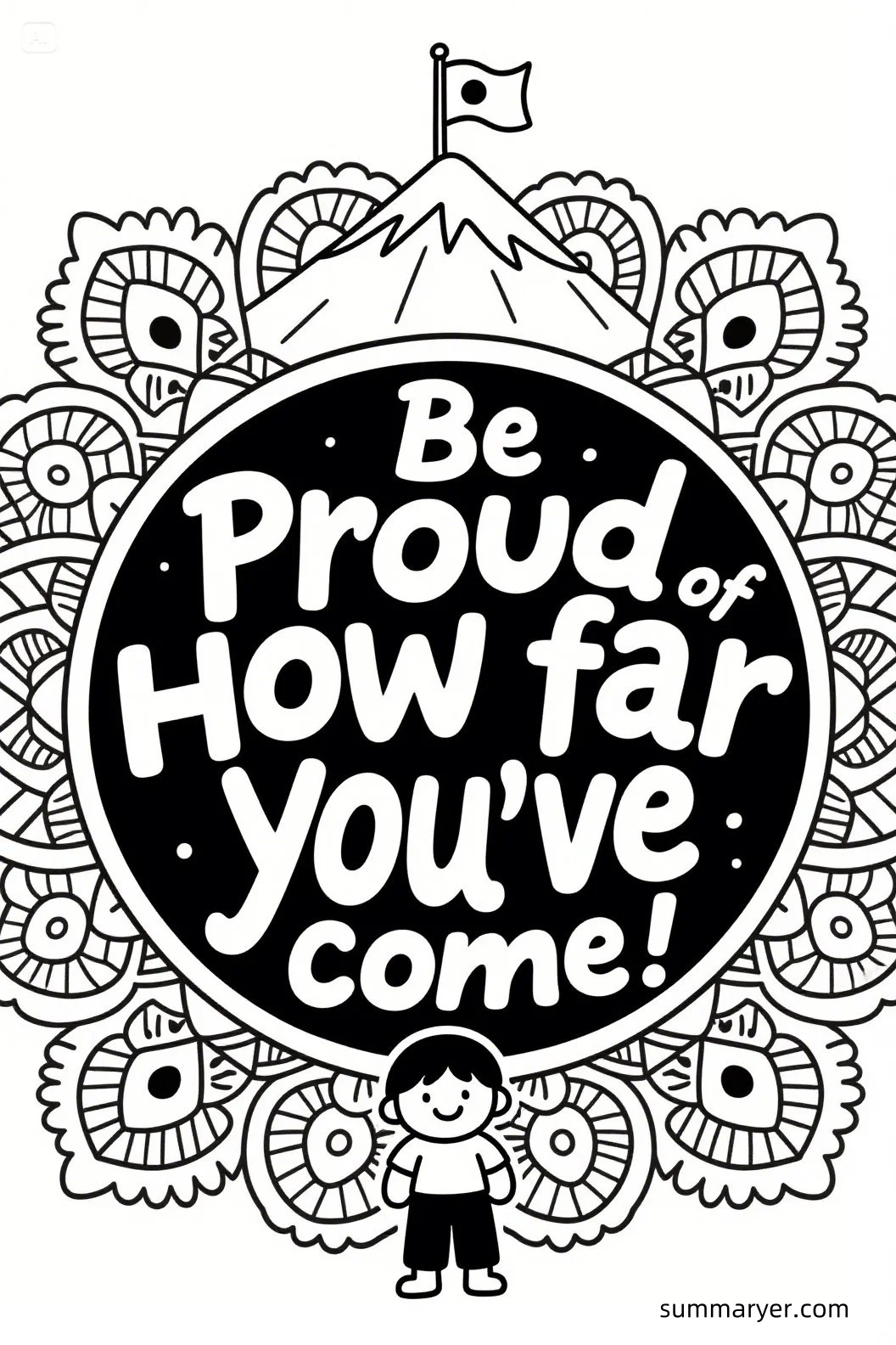 Color Your Way to Positivity: Best Inspirational Quote Coloring Sheets 8