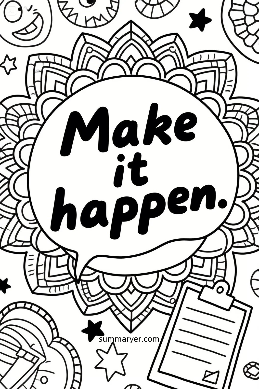 Color Your Way to Positivity: Best Inspirational Quote Coloring Sheets 10