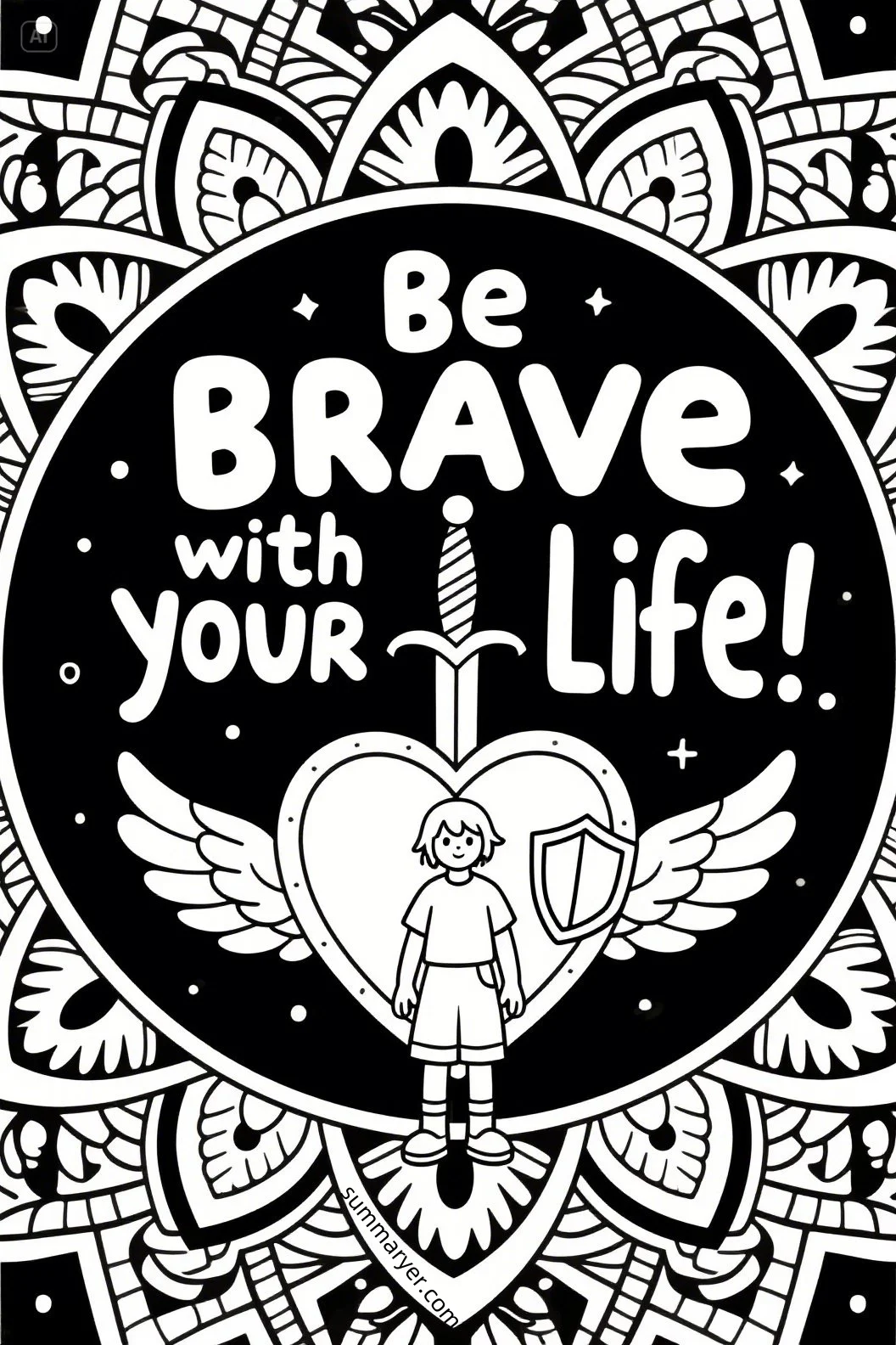 Color Your Way to Positivity: Best Inspirational Quote Coloring Sheets 3