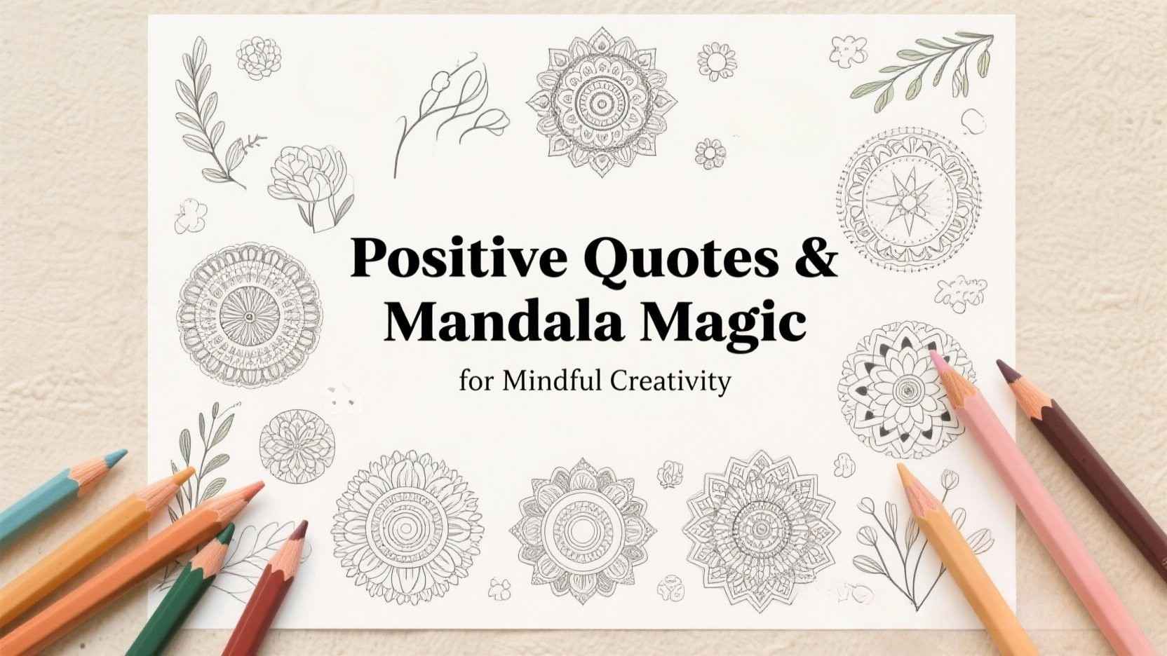 🎨 Inspirational Coloring Sheets: Positive Quotes & Mandala Magic for Mindful Creativity