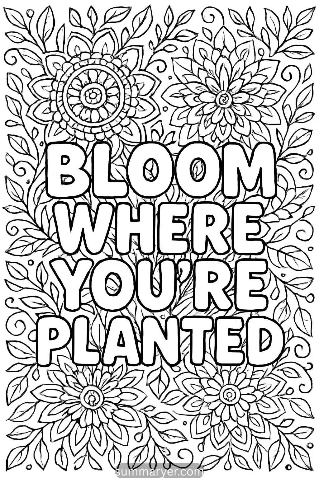 10 Positive-Quote Coloring Pages to Brighten Your Day "Quote 2"