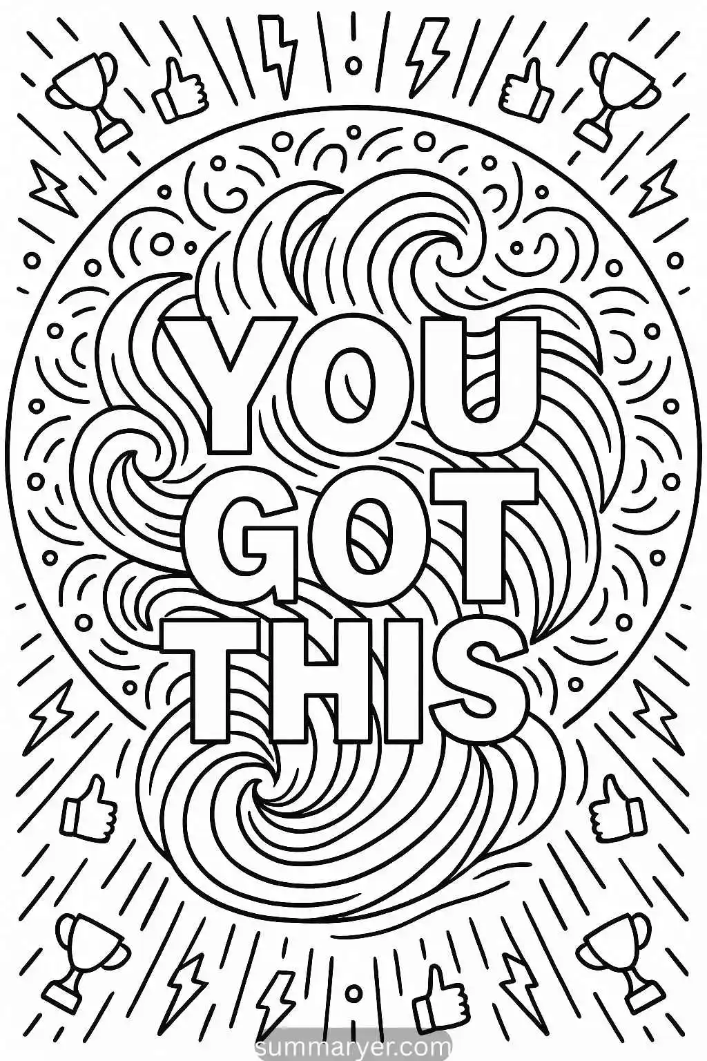 10 Positive-Quote Coloring Pages to Brighten Your Day "Quote 3"