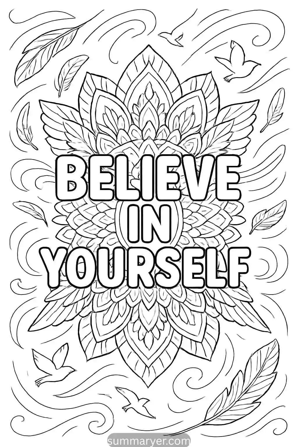 10 Positive-Quote Coloring Pages to Brighten Your Day "Quote 9"