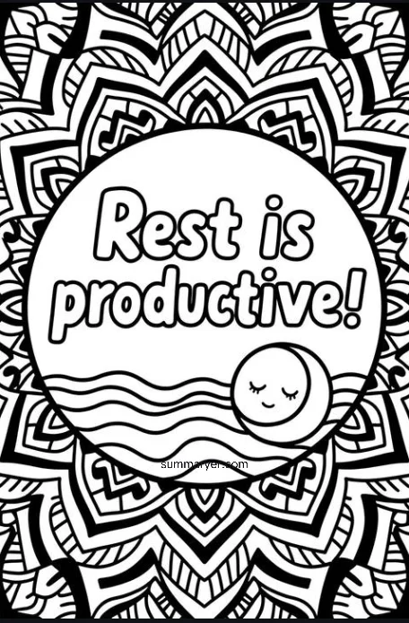 Free Printable Coloring Pages with Feel-Good Quotes #3