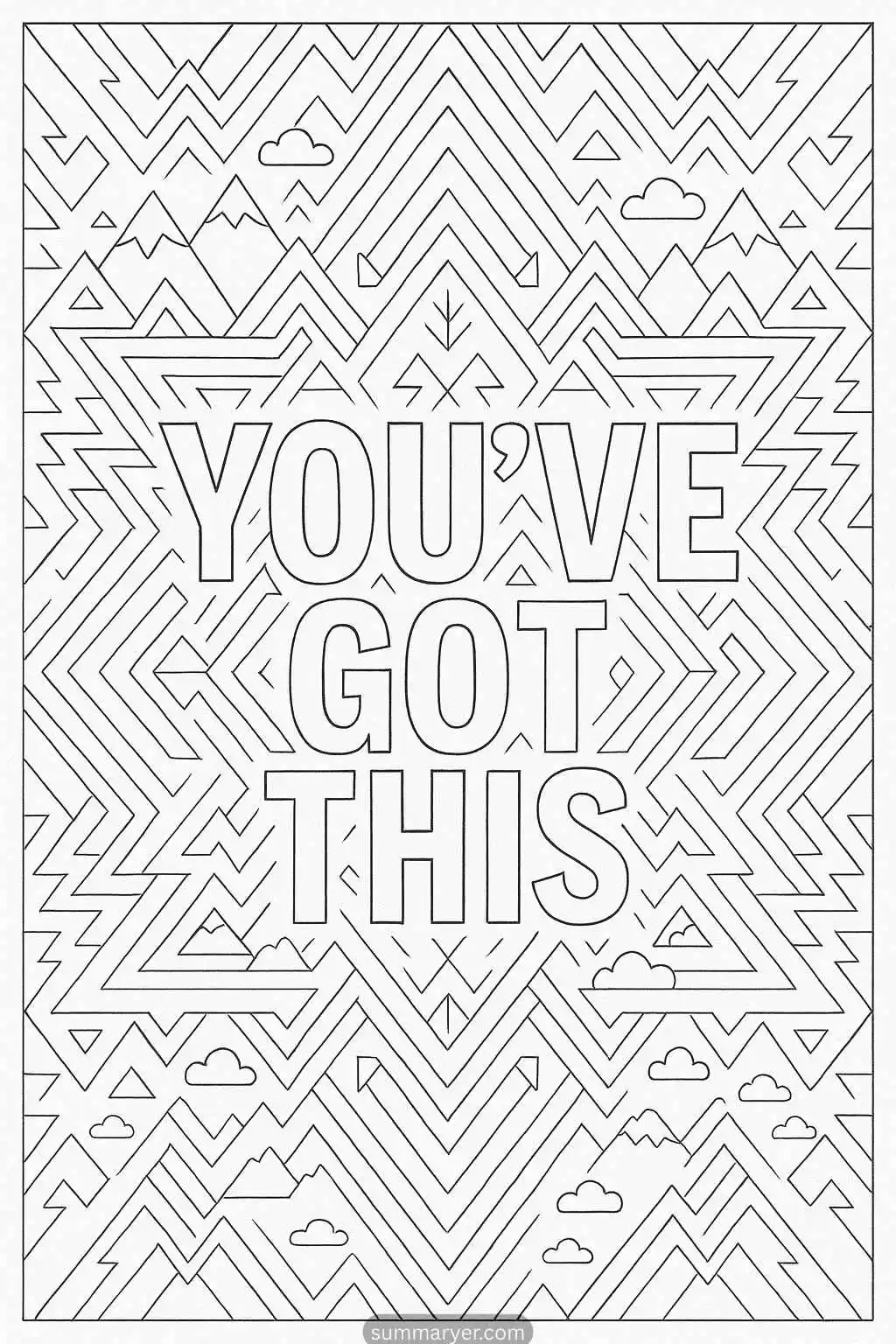 10 Inspirational Coloring Pages to Spark Positivity & Mindfulness "Quotes 3"